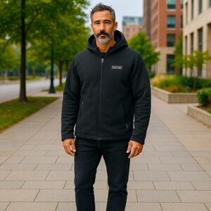 New Balance Men’s Black Full Zip Performance Jacket Size Large Athletic Running